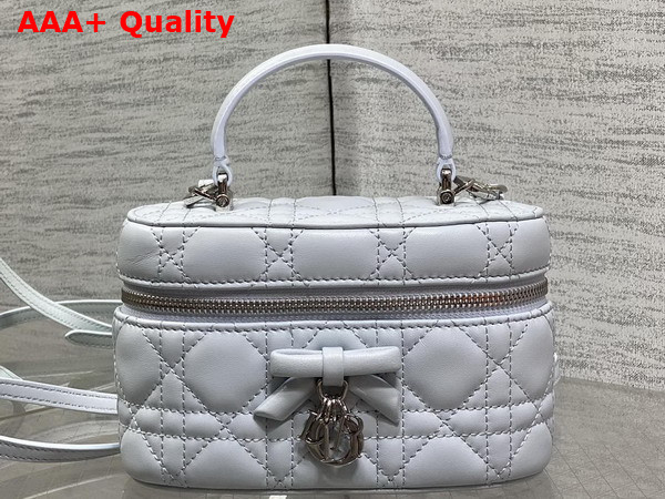 Dior Mini Vanity in Shirt Blue Cannage Lambskin Replica