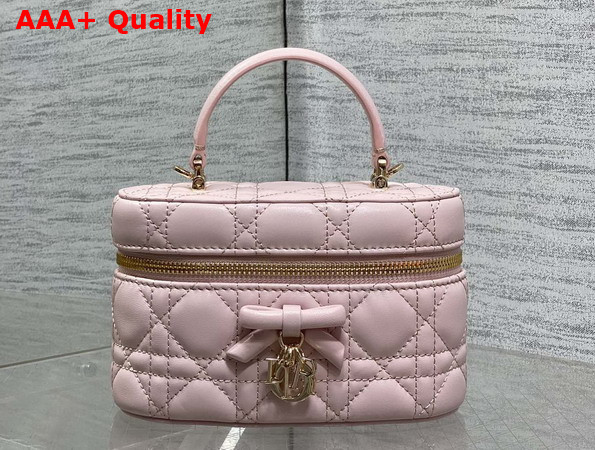 Dior Mini Vanity in Soupir Pink Cannage Lambskin Replica