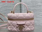 Dior Mini Vanity in Soupir Pink Cannage Lambskin Replica