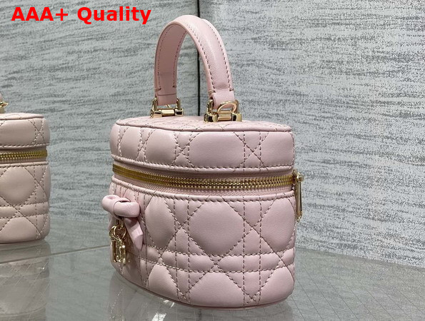 Dior Mini Vanity in Soupir Pink Cannage Lambskin Replica