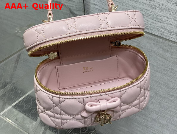 Dior Mini Vanity in Soupir Pink Cannage Lambskin Replica
