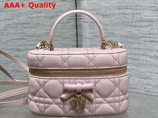 Dior Mini Vanity in Soupir Pink Cannage Lambskin Replica