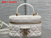 Dior Mini Vanity in White Cannage Lambskin Replica