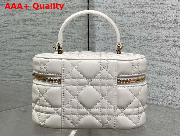 Dior Mini Vanity in White Cannage Lambskin Replica