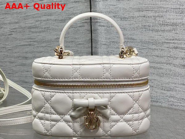 Dior Mini Vanity in White Cannage Lambskin Replica