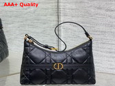 Dior Miss Caro Cigale Mini Bag in Black Macrocannage Lambskin Replica