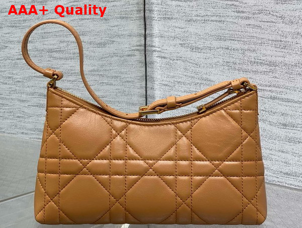 Dior Miss Caro Cigale Mini Bag in Light Gold Tone Macrocannage Lambskin Replica