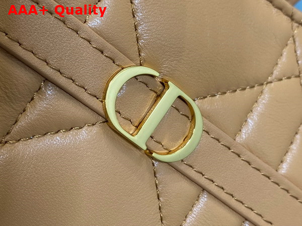Dior Miss Caro Cigale Mini Bag in Light Gold Tone Macrocannage Lambskin Replica