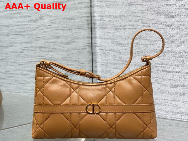 Dior Miss Caro Cigale Mini Bag in Light Gold Tone Macrocannage Lambskin Replica