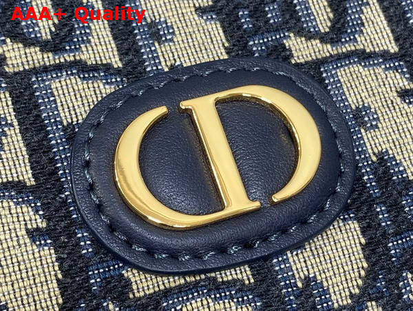 Dior Miss Caro Diorling Mini Bag with Chain in Blue Dior Oblique Jacquard Replica