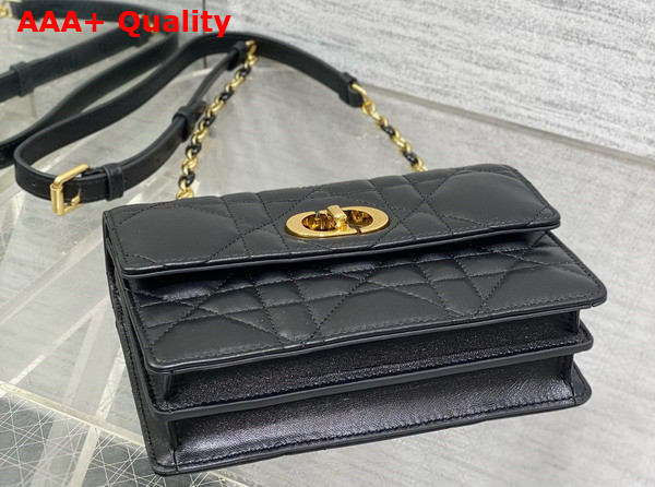 Dior Miss Caro Mini Bag in Black Macrocannage Lambskin Replica
