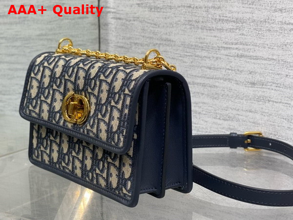 Dior Miss Caro Mini Bag in Blue Dior Oblique Jacquard Replica