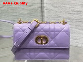 Dior Miss Caro Mini Bag in Lilac Macrocannage Lambskin Replica