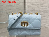 Dior Miss Caro Mini Bag in Sky Blue Macrocannage Lambskin Replica