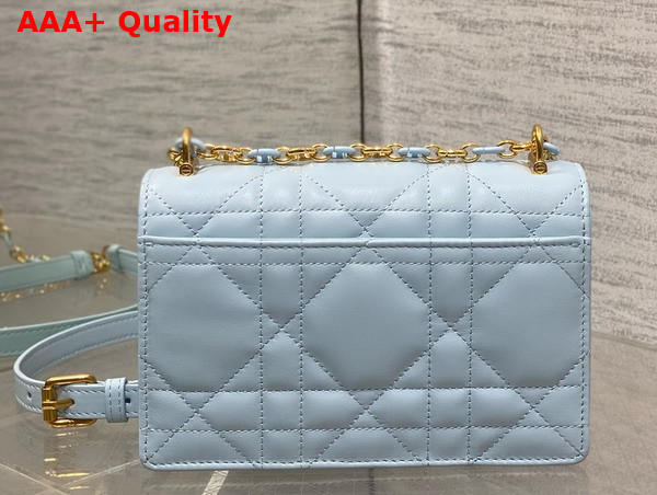 Dior Miss Caro Mini Bag in Sky Blue Macrocannage Lambskin Replica