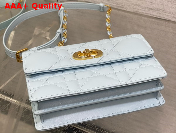 Dior Miss Caro Mini Bag in Sky Blue Macrocannage Lambskin Replica