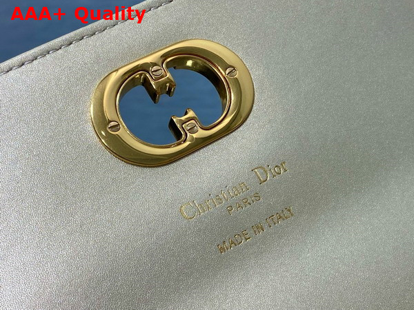 Dior Miss Caro Top Handle Pouch Metallic Gold Tone Macrocannage Calfskin Replica