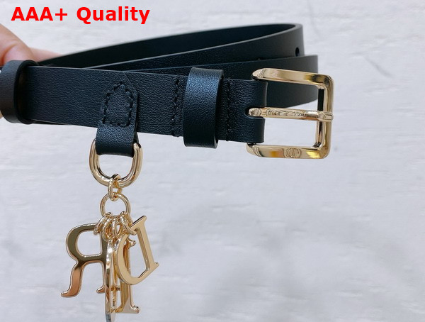 Dior Miss Dior Belt in Black Smooth Calfskin Replica