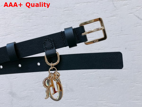 Dior Miss Dior Belt in Black Smooth Calfskin Replica