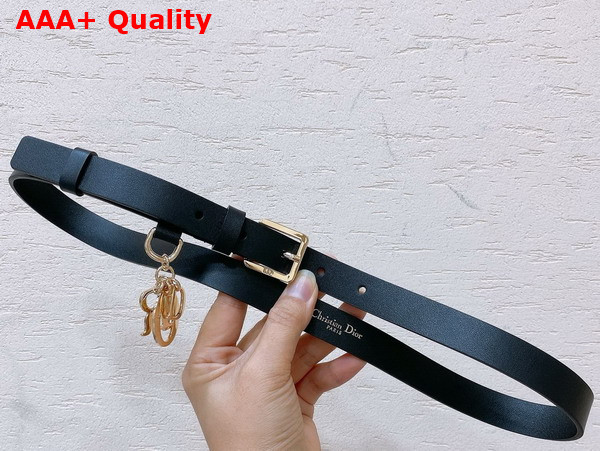 Dior Miss Dior Belt in Black Smooth Calfskin Replica