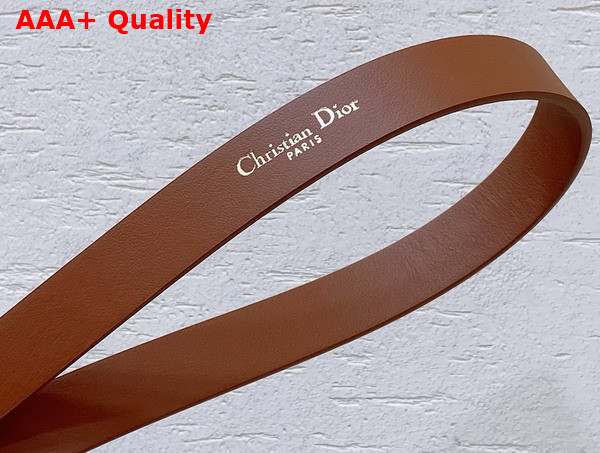 Dior Miss Dior Belt in Golden Saddle Smooth Calfskin Replica