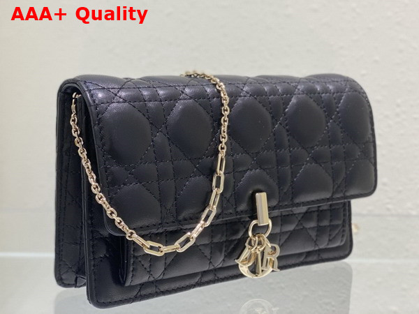 Dior Miss Dior Chain Pouch Black Cannage Lambskin Replica