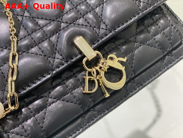 Dior Miss Dior Chain Pouch Black Cannage Lambskin Replica