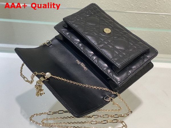 Dior Miss Dior Chain Pouch Black Cannage Lambskin Replica