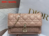 Dior Miss Dior Chain Pouch in Nude Cannage Lambskin Replica