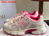 Dior Miss Dior Dior Chrono Sneaker White and Fuchsia Mesh with Leather Effect Panels Replica