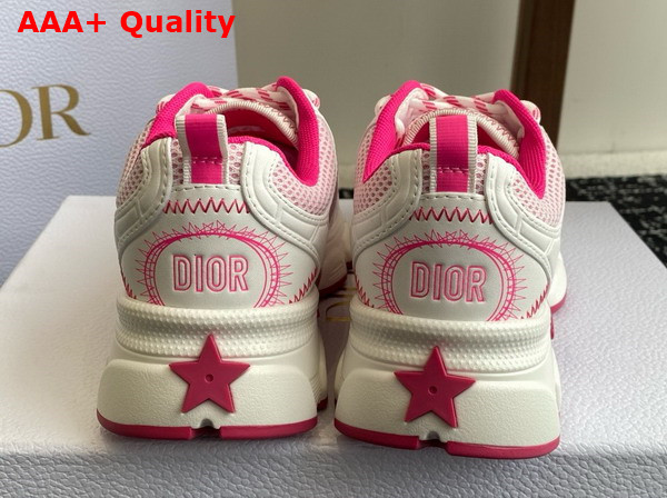 Dior Miss Dior Dior Chrono Sneaker White and Fuchsia Mesh with Leather Effect Panels Replica