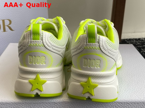 Dior Miss Dior Dior Chrono Sneaker White and Lime Green Mesh with Leather Effect Panels Replica