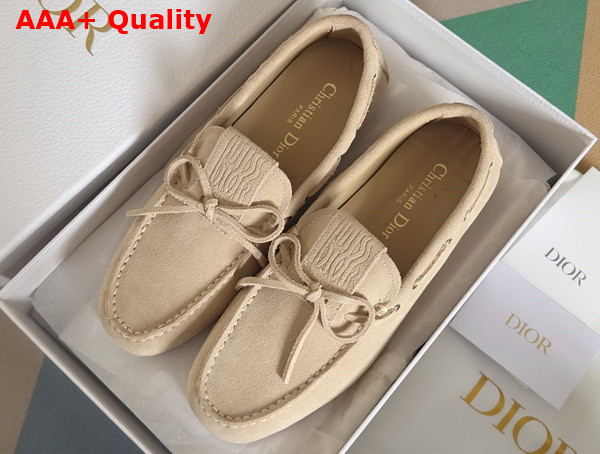 Dior Miss Dior Street Loafer in Beige Suede Calfskin Replica