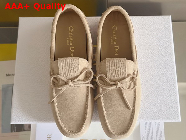 Dior Miss Dior Street Loafer in Beige Suede Calfskin Replica