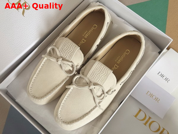 Dior Miss Dior Street Loafer in Latte Suede Calfskin Replica