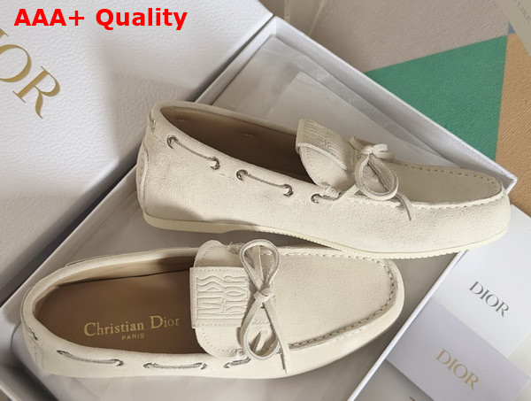 Dior Miss Dior Street Loafer in Latte Suede Calfskin Replica