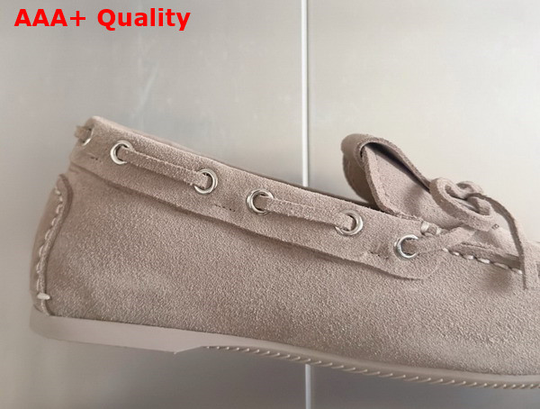 Dior Miss Dior Street Loafer in Nude Suede Calfskin Replica