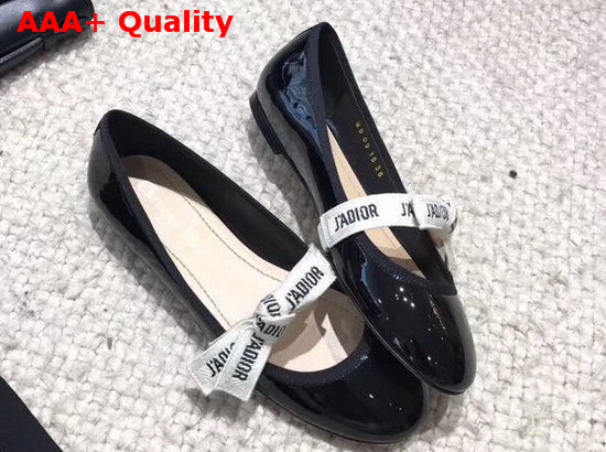 Dior Miss J Adior Patent Leather Ballet Pump Replica