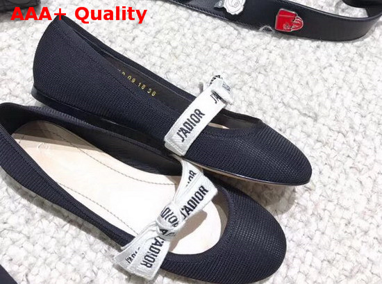 Dior Miss J Adior Technical Canvas Ballet Pump in Black Replica