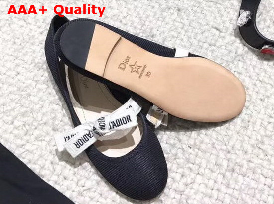 Dior Miss J Adior Technical Canvas Ballet Pump in Black Replica