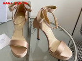 Dior Mlle Dior Heeled Sandal Rose Des Vents Satin Replica