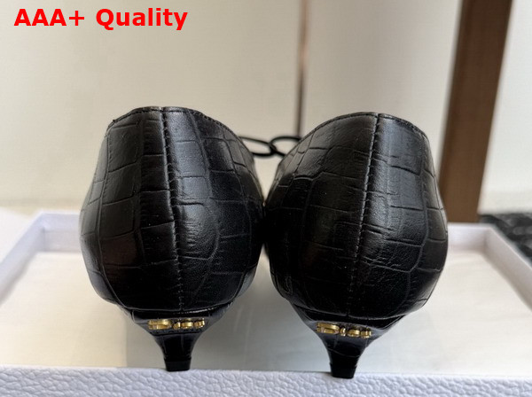 Dior Muse Pump in Black Crocodile Printed Calfskin Replica