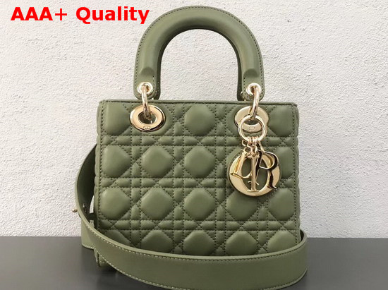 Dior My ABCDior Bag in Green Cannage Lambskin Replica