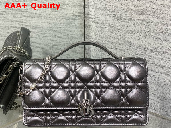 Dior My Dior Mini Bag Gun Metal Cannage Lambskin Replica