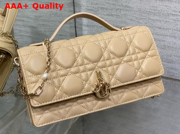Dior My Dior Mini Bag in Beige Cannage Lambskin Replica