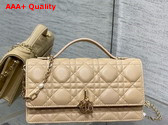 Dior My Dior Mini Bag in Beige Cannage Lambskin Replica