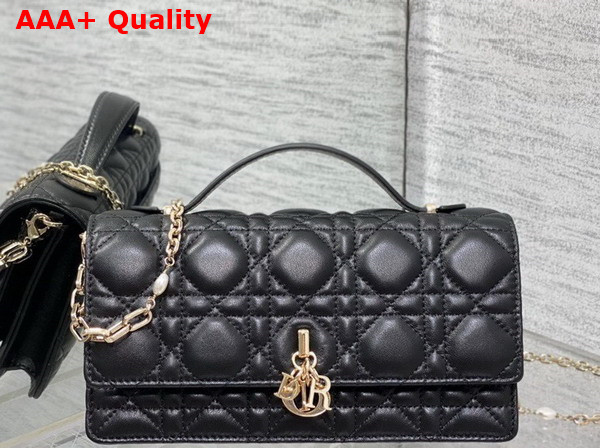 Dior My Dior Mini Bag in Black Cannage Lambskin Replica