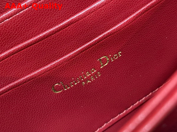 Dior My Dior Mini Bag in Cherry Red Patent Cannage Calfskin Replica