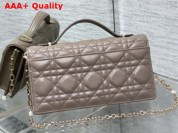 Dior My Dior Mini Bag in Elephant Gray Cannage Lambskin Replica