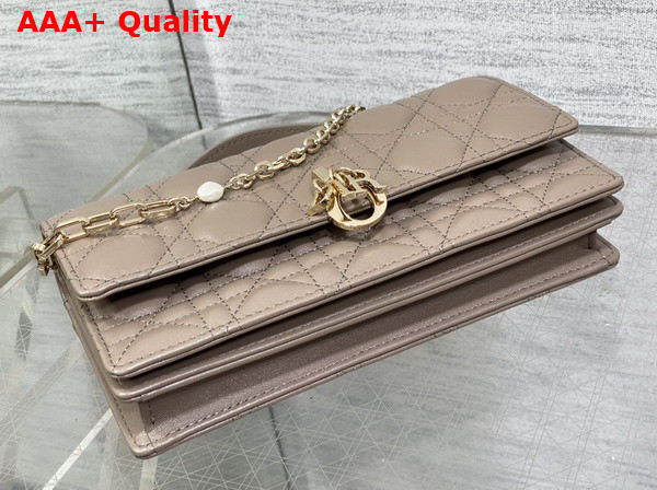 Dior My Dior Mini Bag in Elephant Gray Cannage Lambskin Replica